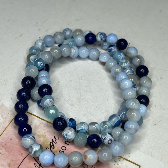 Ocean Blue Bracelet Stack (Set of 3) - Picture 2 of 3